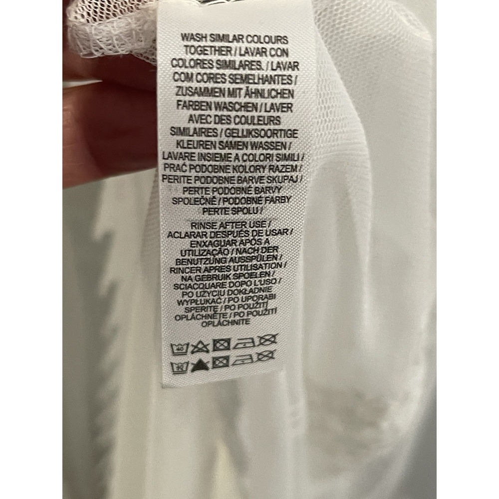 Primark Women's Large Long White Embroidered Lace Sheer Kimono Robe Swim Coverup - Picture 13 of 15